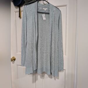 Maurices Light Gray Open-Front Cardigan